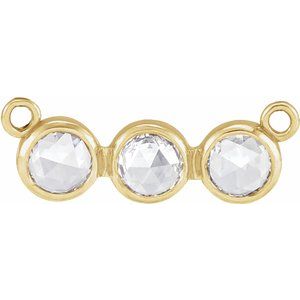 14K Yellow Gold 1/6 CTW Rose-Cut Natural Diamond Necklace Center