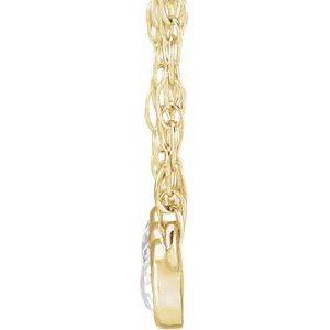 14K Yellow Gold 1/8 CTW Rose-Cut Natural Diamond 18" Necklace