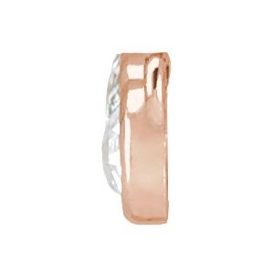 14K Rose Gold 1/8 CTW Rose-Cut Natural Diamond Necklace Center