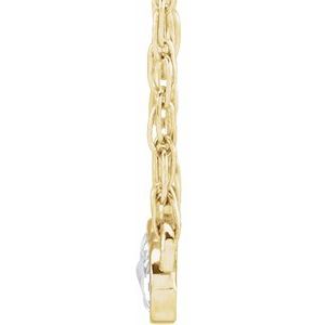 14K Yellow Gold .06 CTW Rose-Cut Natural Diamond 18" Necklace