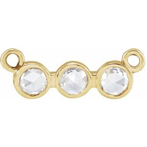 14K Yellow Gold .07 CTW Rose-Cut Natural Diamond Necklace Center