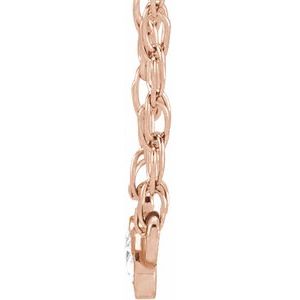 14K Rose Gold .03 CTW Rose-Cut Natural Diamond 18" Necklace