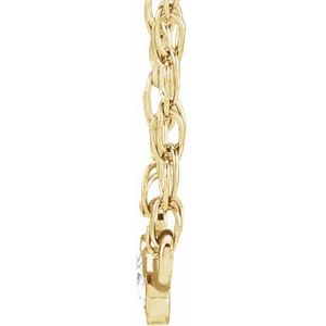 14K Yellow Gold .03 CTW Rose-Cut Natural Diamond 18" Necklace