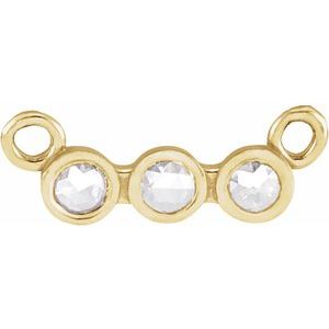 14K Yellow Gold .03 CTW Rose-Cut Natural Diamond Necklace Center