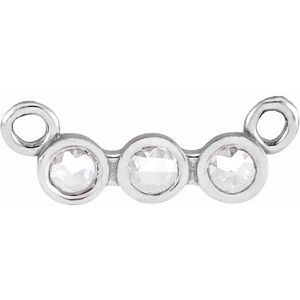 Platinum .03 CTW Rose-Cut Natural Diamond Necklace Center