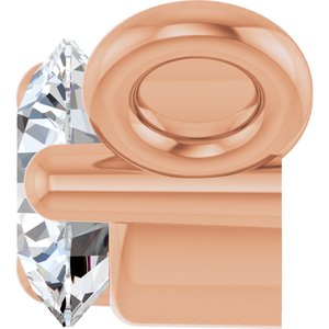 14K Rose Gold 1/10 CTW Natural Diamond Graduated Necklace Center