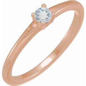 14K Rose Gold Natural Blue Sheen Moonstone Ring