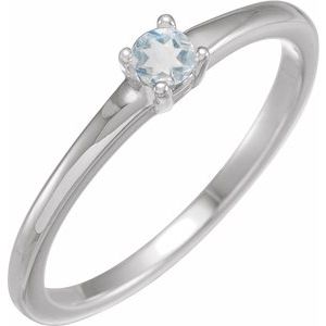 Platinum Natural Blue Moonstone Ring
