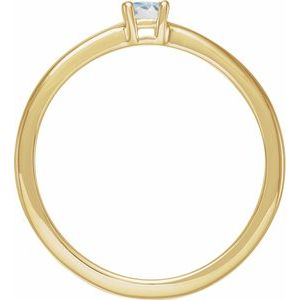 14K Yellow Gold Natural Blue Sheen Moonstone Ring