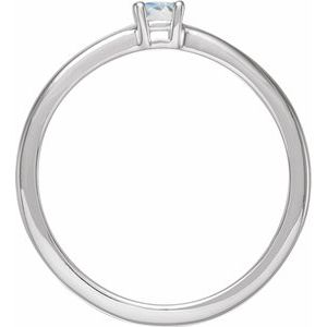 Sterling Silver Natural Blue Moonstone Ring