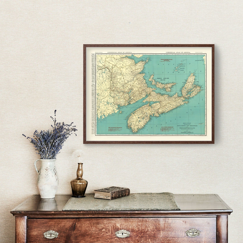 Vintage Map of Nova Scotia, 1924