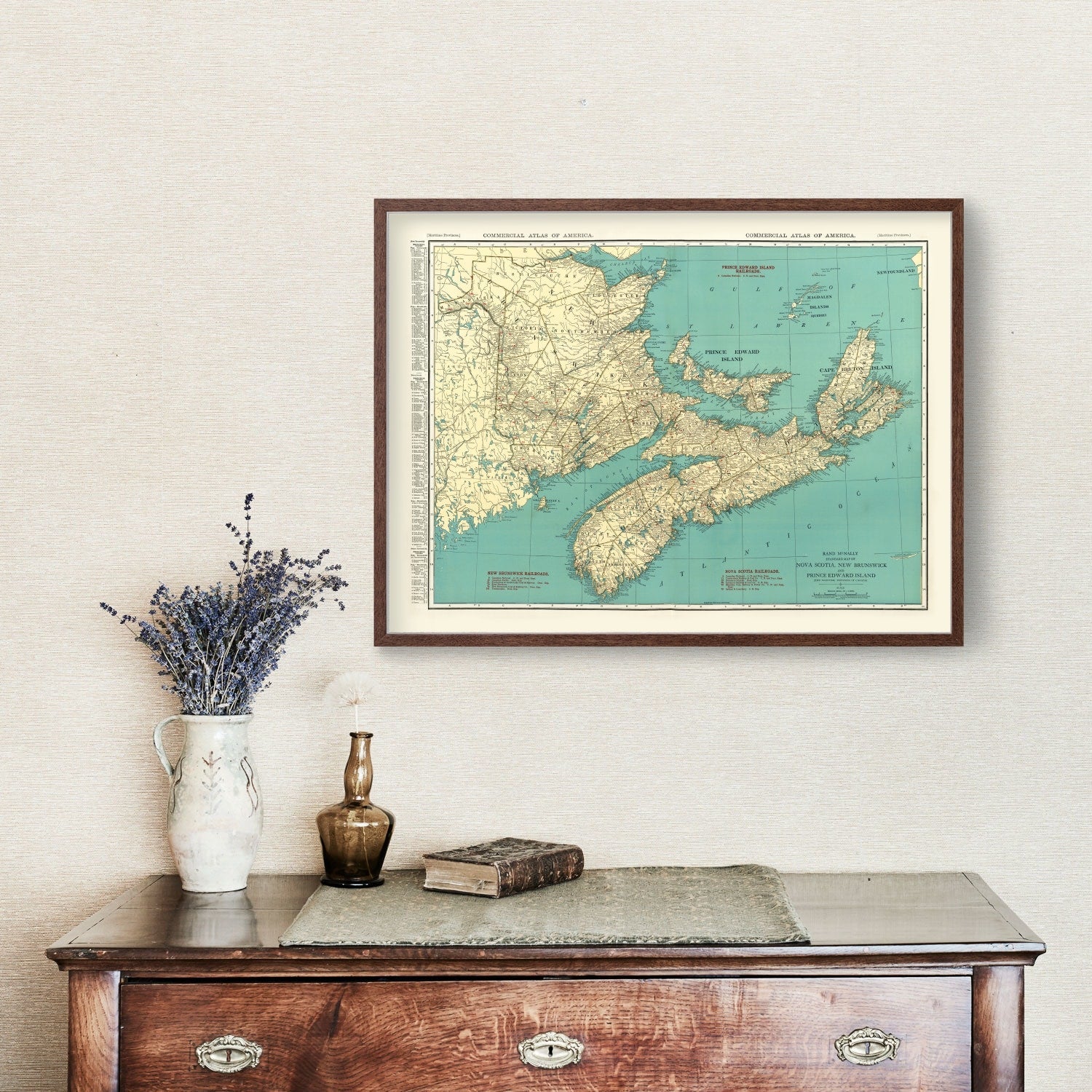 Vintage Map of Nova Scotia, 1924