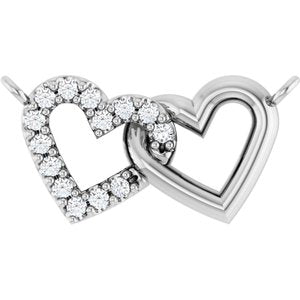 Interlocking Heart Necklace or Center