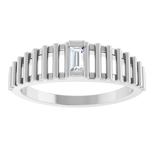 Sterling Silver 1/10 CT Natural Diamond Solitaire Ring