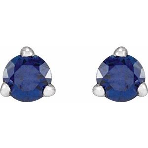 Round 3-Prong Claw Cocktail-Style Stud Earrings