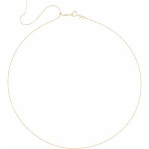 14K Yellow Gold-Filled 1 mm Adjustable Threader Bead 16-22" Chain