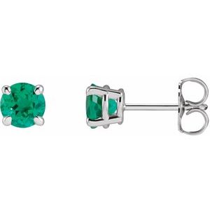 Round 4-Prong Claw Stud Earrings