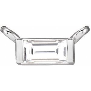 Platinum 1/8 CT Natural Diamond Solitaire Necklace Center