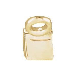 14K Yellow Gold .07 CT Natural Diamond Solitaire Necklace Center