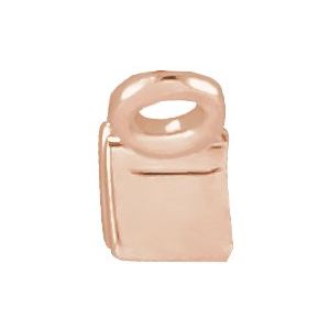 14K Rose Gold .07 CT Natural Diamond Solitaire Necklace Center
