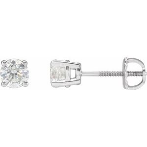 14K White Gold 1 CTW Natural Diamond Stud Earrings