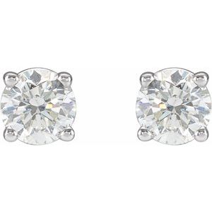 14K White Gold 1 CTW Natural Diamond Stud Earrings – image 2