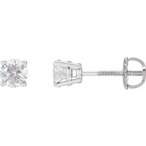 14K White Gold 1 1/2 CTW Natural Diamond Stud Earrings