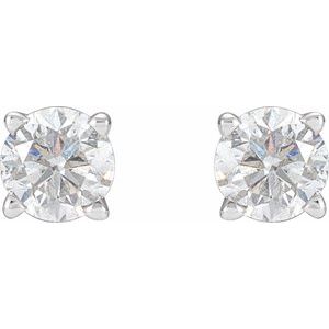 14K White Gold 1 1/2 CTW Natural Diamond Stud Earrings – image 2