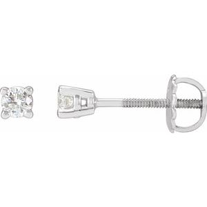 14K White Gold 1/5 CTW Natural Diamond Stud Earrings
