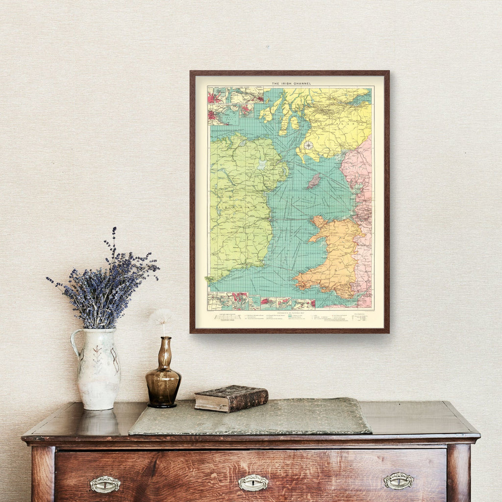 Vintage Map of Irish Channel, 1922