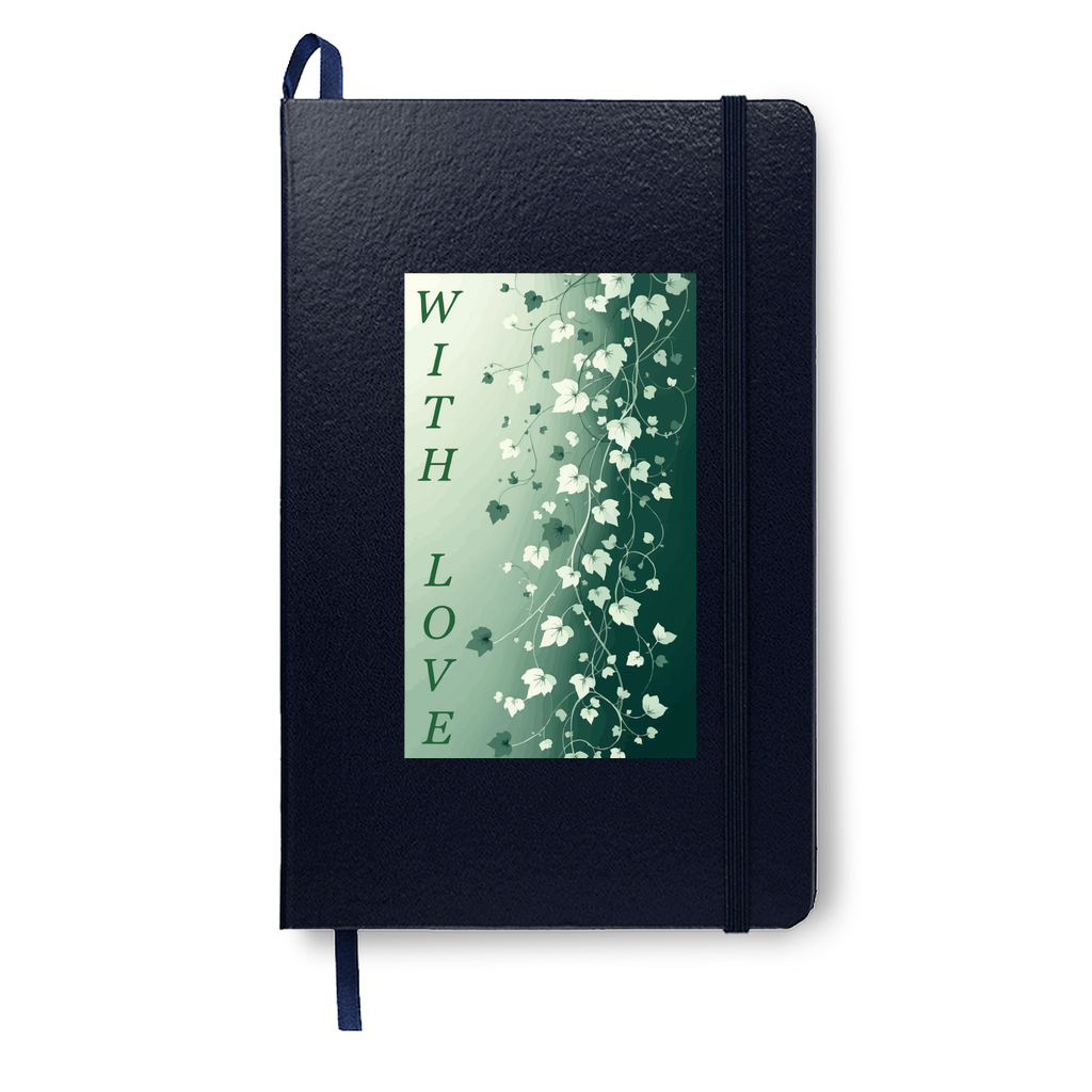 With Love Green Vines Colorful Hardcover Journal