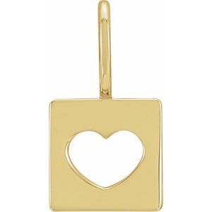 Pierced Heart Charm/Pendant