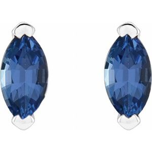 Platinum Natural Tanzanite Earrings