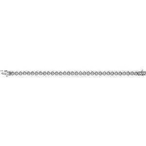 14K White Gold 1/2 CTW Natural Diamond Line 7.25" Bracelet – image 2