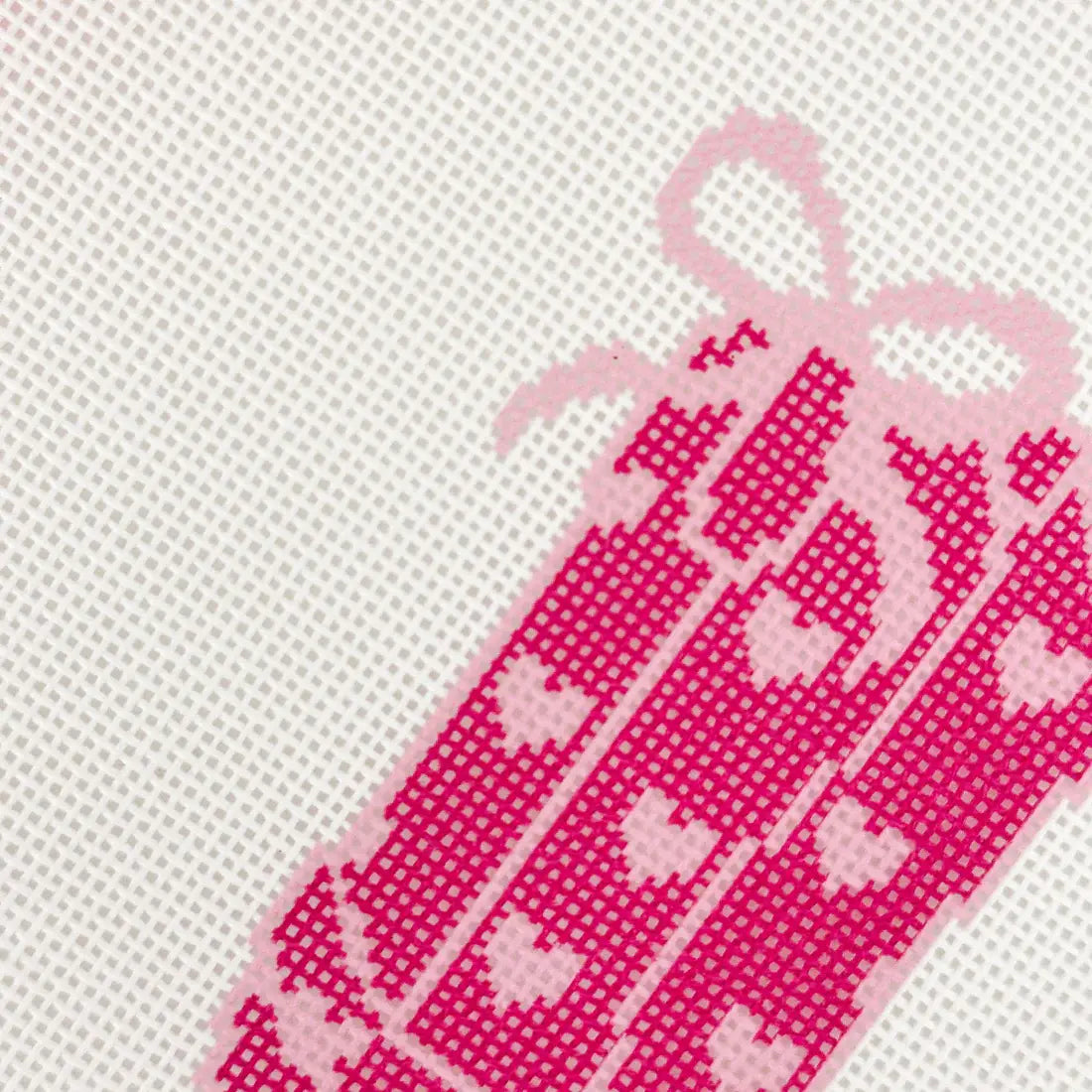 Cotswold Co Designs - Hand-Painted Heart Coquette Cowgirl Boot Needlepoint Canvas