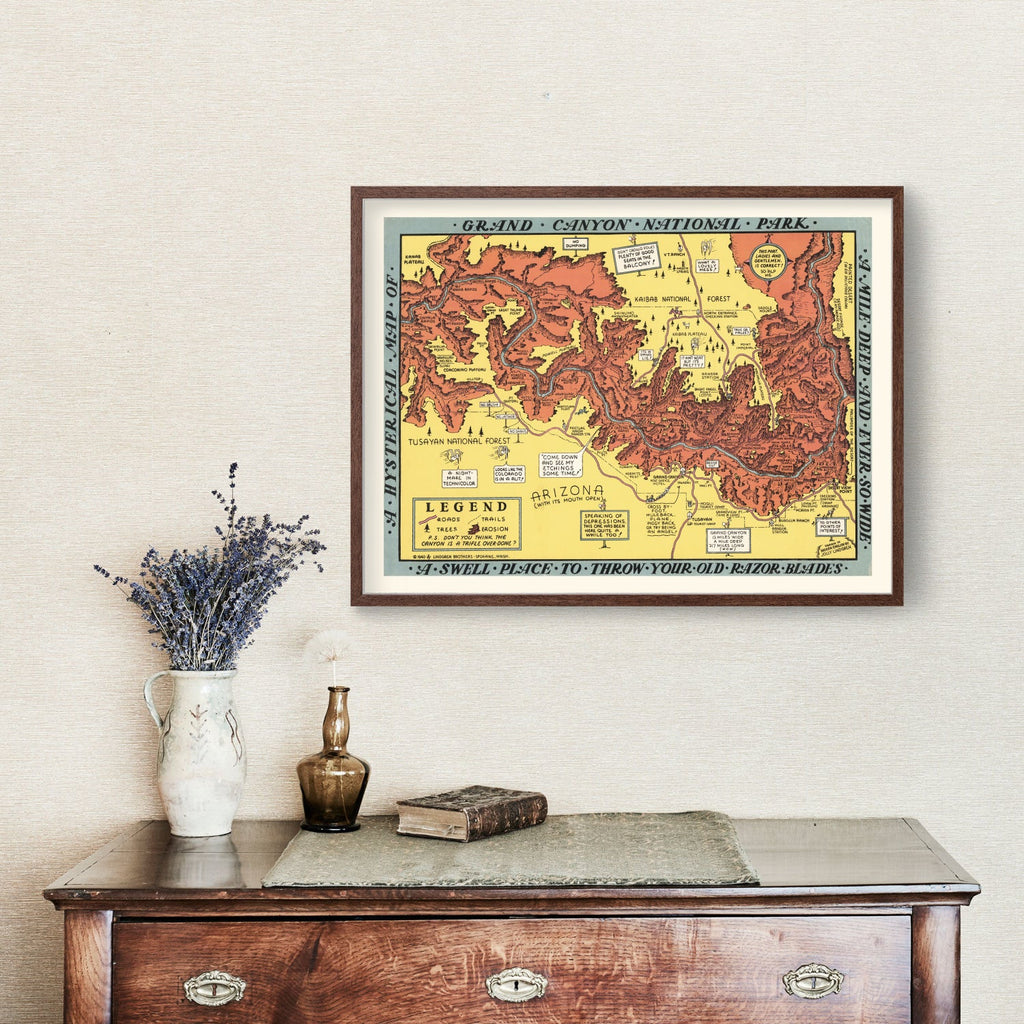 Vintage Map of Grand Canyon National Park 1940