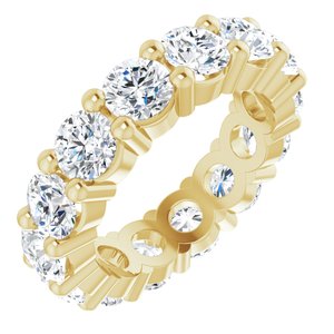14K Yellow Gold 3 3/4 CTW Lab-Grown Diamond Eternity Band Size 4