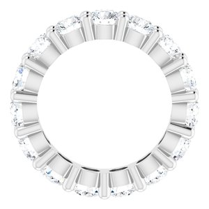 10K White Gold 4 CTW Natural Diamond Eternity Band Size 5.25