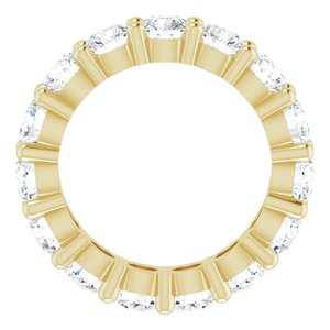 10K Yellow Gold 4 CTW Natural Diamond Eternity Band Size 5.25