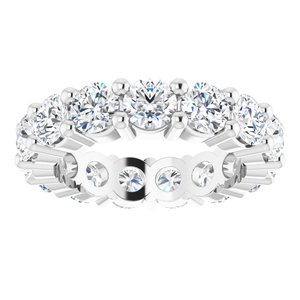 10K White Gold 4 CTW Natural Diamond Eternity Band Size 5.25