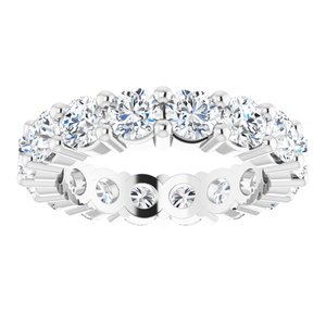 10K White Gold 4 1/3 CTW Natural Diamond Eternity Band Size 7.25