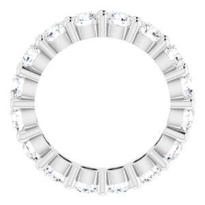 10K White Gold 4 1/3 CTW Natural Diamond Eternity Band Size 7.25