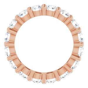 10K Rose Gold 4 1/3 CTW Natural Diamond Eternity Band Size 8.25