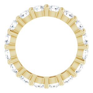 10K Yellow Gold 4 1/3 CTW Natural Diamond Eternity Band Size 8.25