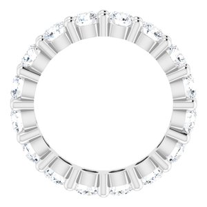 10K White Gold 4 1/3 CTW Natural Diamond Eternity Band Size 8.25