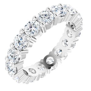 10K White Gold 4 1/2 CTW Natural Diamond Eternity Band Size 8.75