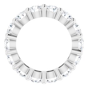 10K White Gold 3 3/4 CTW Natural Diamond Eternity Band Size 4.75
