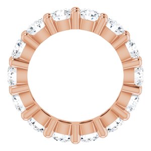 10K Rose Gold 3 3/4 CTW Natural Diamond Eternity Band Size 4.75