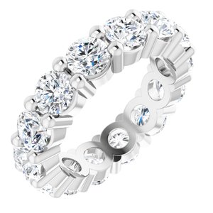 10K White Gold 3 3/4 CTW Natural Diamond Eternity Band Size 4.75