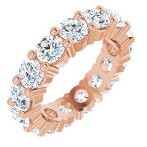 10K Rose Gold 4 CTW Lab-Grown Diamond Eternity Band Size 5